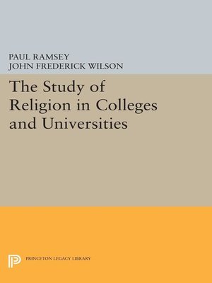 cover image of The Study of Religion in Colleges and Universities